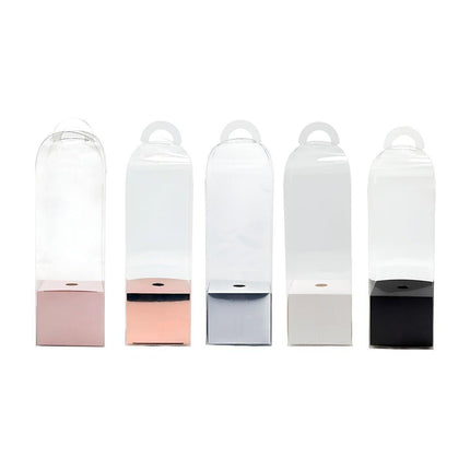 10pcs Bouquet Packaging Transparent PVC Flower Box Portable Floral Gift Boxes