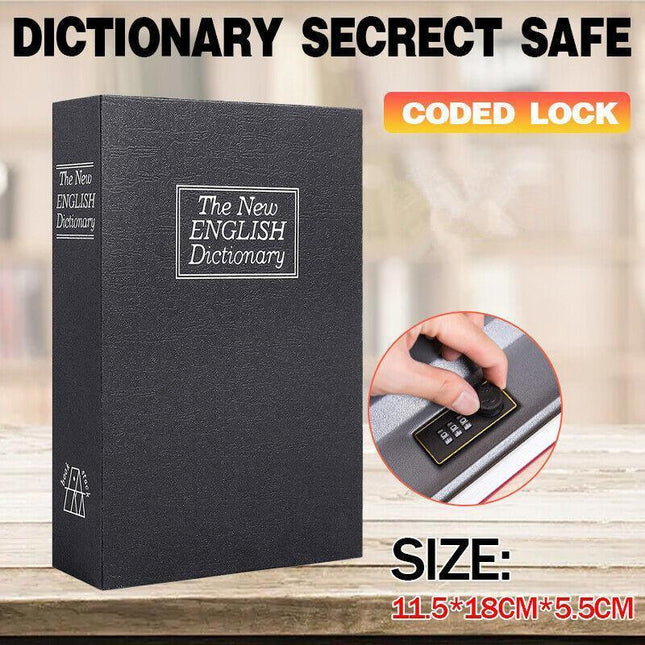 Dictionary Book Secret Hidden Security Safe Lock Cash Money Jewellery Locker Au - Aimall