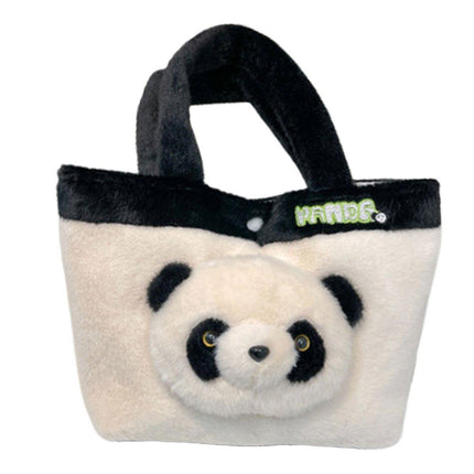 Kids Cartoon Panda Crossbody Bag Plush Ladies Shoulder Bag Cute Panda Design