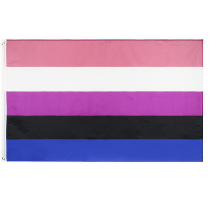 Large Genderfluid Flag Heavy Duty Outdoor Gay Pride LGBT 90 X 150 CM - 3ft x 5ft - Aimall