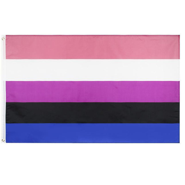 Large Genderfluid Flag Heavy Duty Outdoor Gay Pride LGBT 90 X 150 CM - 3ft x 5ft - Aimall