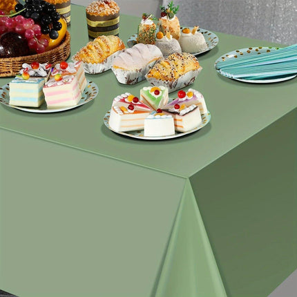 6pcs Green Disposable Tablecloths for Party and Event Decorations Table Covers