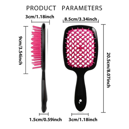 Hollow Out Mesh Air Bag Comb for Curly Hair Fluffy Styling Massage Dry Wet Hair