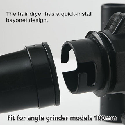 2in1 Angle Grinder Blow Dryer Suction Converter Power Tool Accessories Kit