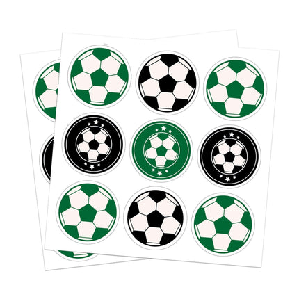 Fashion Football Sport Gift Bags Green Kraft Paper Sticker Set Party Favor Bags