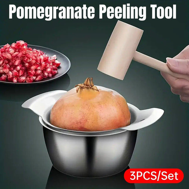3PCS Stainless Steel Pomegranate Peeling Tool Fruit Seed Remover Opener Tool