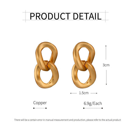 Fashion Retro Hoop Earrings Stylish Large Hoop Earrings Women Vintage Jewelry