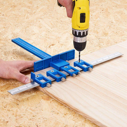 Furniture Carpentry Drill Guide Punch Locator Woodworking Hole Locator Ruler