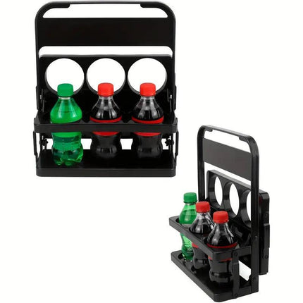 Portable Foldable Plastic Beer Carrier Basket Drinks Storage Tote Stand Holder