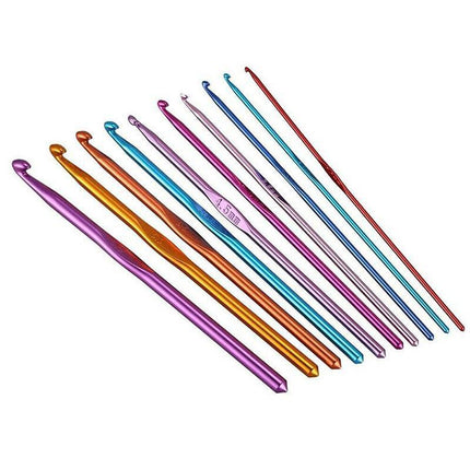 50PCS Hooks Set Crochet Sewing Tools Knitting Needles Aluminum DIY Weave Craft - Aimall