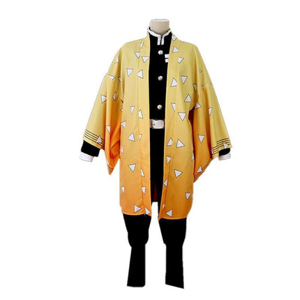 Demon Slayer Kimetsu No Yaiba Agatsuma Zenitsu Cosplay Costume Kimono Outfit Wig - Aimall