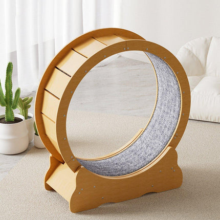 Cat Exercise Wheel Toy Furniture Running Treadmill Exerciser Scratcher Board