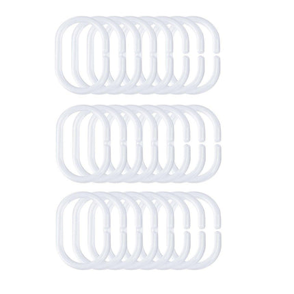 24PCS Curtain C Ring Shower Bed Curtain Hanging Grommet Hook Accessories Durable
