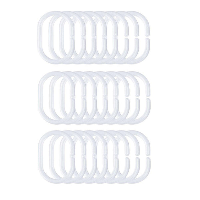 24PCS Curtain C Ring Shower Bed Curtain Hanging Grommet Hook Accessories Durable