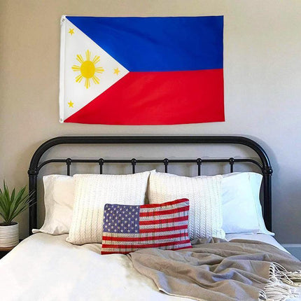 Large Philippines Filipino Flag Heavy Duty Outdoor 90 X 150 CM - 3ft x 5ft - Aimall