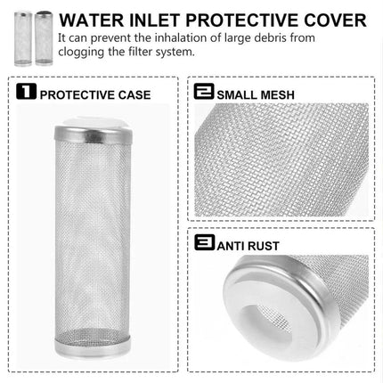 4x Stainless Steel Shrimp Filter Guard Aquarium Intake Protector Fish Safe Mesh