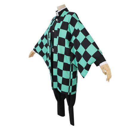 Demon Slayer Kimetsu No Yaiba Kamado Tanjiro Cosplay Costume Kimono Dress Wig AU - Aimall