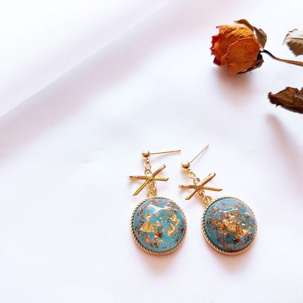 Natural Stone Earrings for Women Simple Vintage Dangle Drop Fashion Jewellery