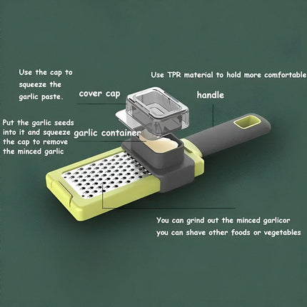 2pcs Manual Garlic Press Grinder Household Garlic Masher Pounder Kitchen Tools