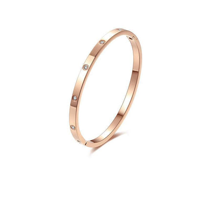 Men Women Titanium Stainless Steel Bracelet Bangle Cuff Party Simple Jewelry - Aimall