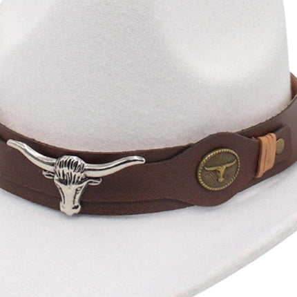 Vintage Woolen Felt Top Hat Cowboy Hat Classic Style Fashion Hat for Men