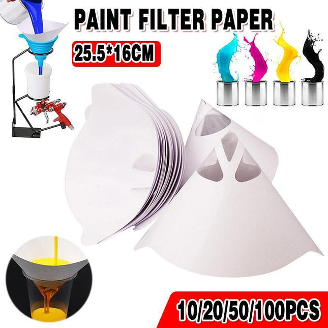 Up to 100PCS Micron Paint Paper Strainers Sieve Filter Nylon Mesh Net Funnel - Aimall