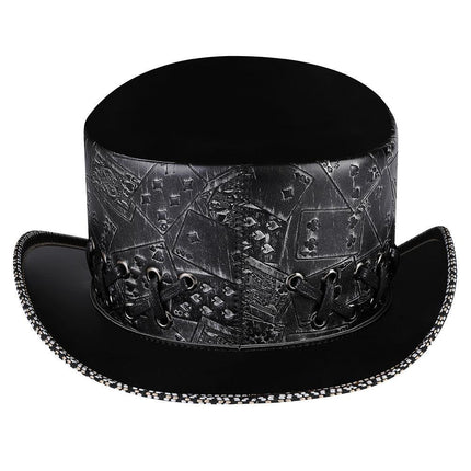 Halloween Vintage Knight Skull Embroidered Dome Magic Hat Party Hat