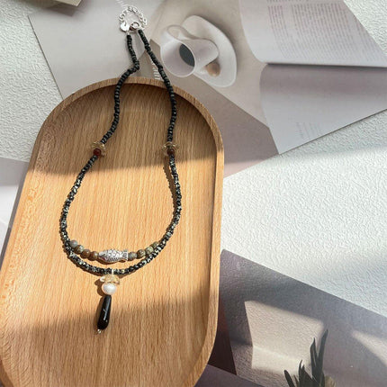 Natural Earth Colour Stone Necklace For Women Handmade Bohemian Jewelry Fashion