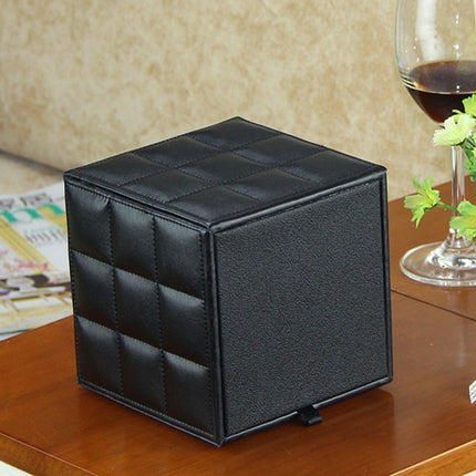 Luxury Leather Square Tissue Box Living Room Hotel Roll Paper Tube Holder