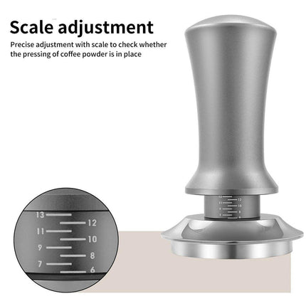 Adjustable Coffee Tamper with Scale Constant Pressure Espresso Powder Press Tool