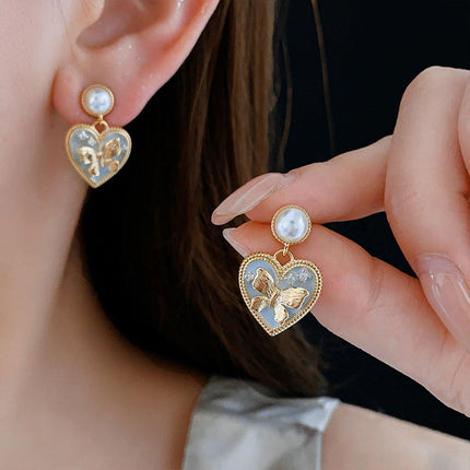 Luxury Butterfly Stud Earrings Elegant Fashion Jewelry Statement Earwear