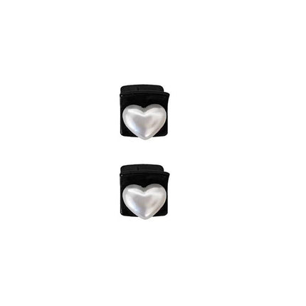 Mini Hair Claw Faux Pearl Hair Clip Hairpins For Women Girls Black Small Grab