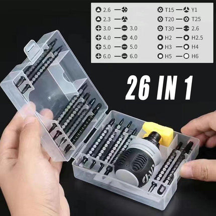 Ratchet Screwdriver Set with Sleeve Dual Head Screwdriver Expansion Cross Bits