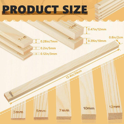 10pcs Wooden Pottery Clay Tools Rolling Plate Square Long Plate Pottery Ruler