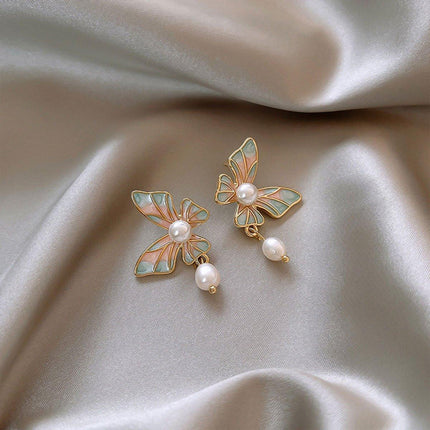 Sweet Pink Butterfly Earrings Fashion Jewelry for Women Girls Dainty Accessories
