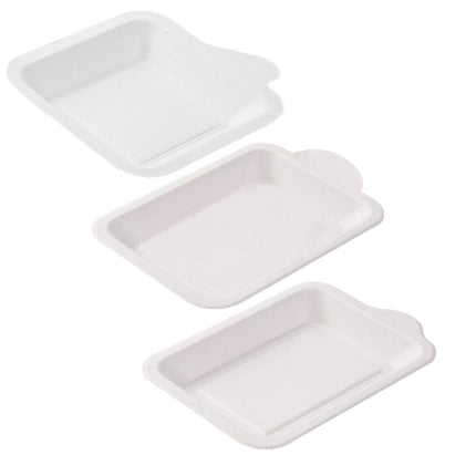500x Heavy Duty Disposable Party Dinner Plates Square Plate Bowl Catering Eco Friendly Plastic Disposable Plates - Aimall