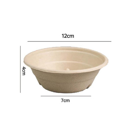 100X Biodegradable Catering Paper Bowls 220ml-450ml Disposable Ice Cream Dessert - Aimall