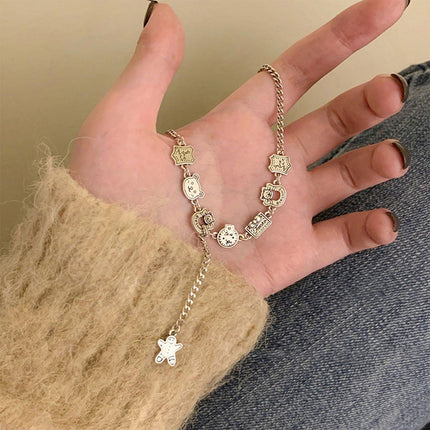 Gingerbread Man Tassel Necklace Womens Sweater Chain Fashion Jewelry Gift