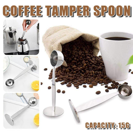 2-in-1 Coffee Spoon Espresso Measuring Spoon Powder Tamper Coffee Scoop Tamping