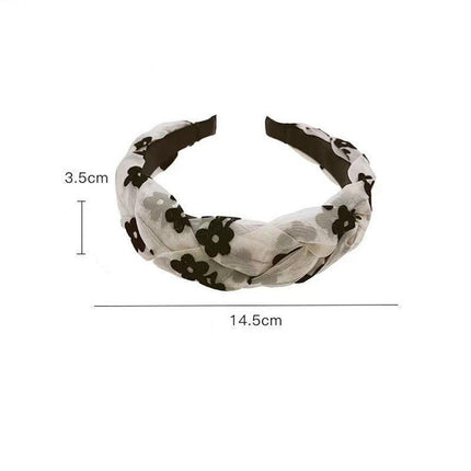 Non-slip braid Hair Accessories Hair Hoop Bands Women Girl Flower Headband Party - Aimall