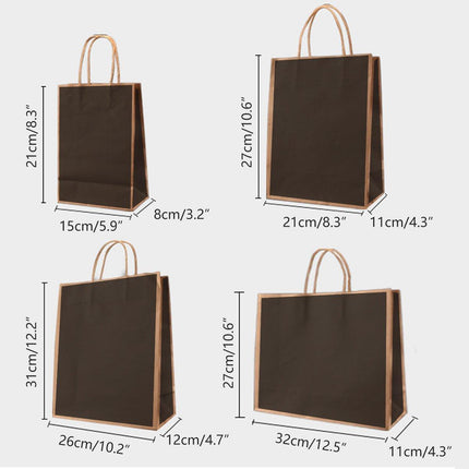 Gift Kraft Paper Bags for Packaging and Takeaway 50PCS