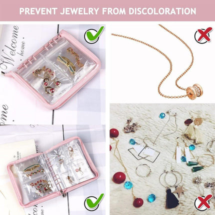 Jewelry Storage Booklet Organizer Ziplock Pouch Flipchart Zipper Display Bag