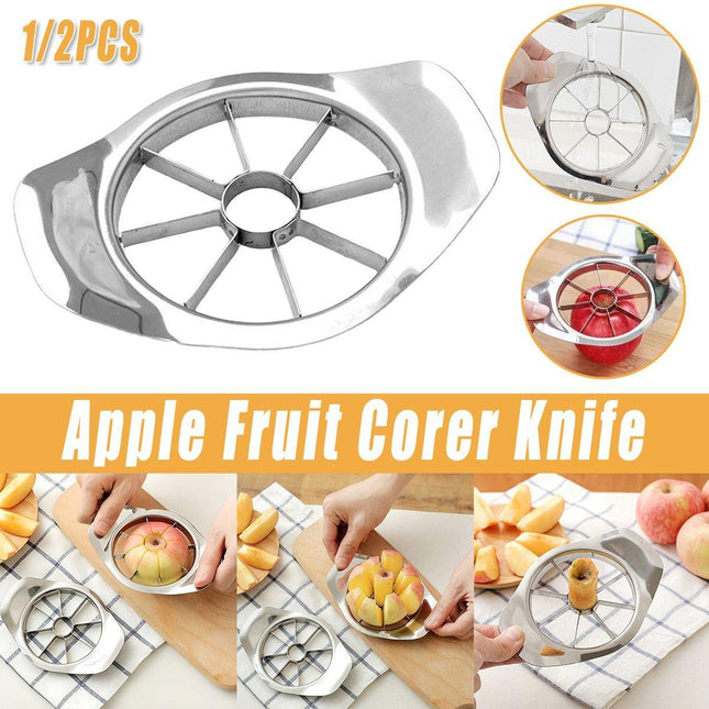 1/2PCS Apple Corer Slicer Peeler Stainless Steel Fruit Cutter Divider Home Tool
