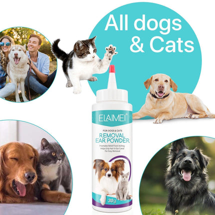 Pet Ear Cleaner Powder for Dogs Cats Grooming Odor Remover Fresh Ear Wash