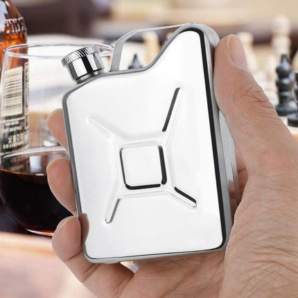 146ml Portable Outdoor Camping Oil Can Thick Stainless Steel Fuel Bottle Flask