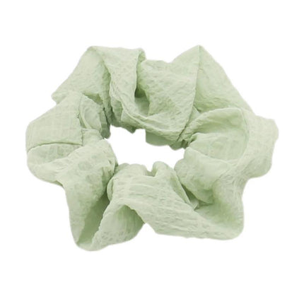 Chic Korean Style Ruffled Scrunchies Soft Cream Fluffy Hair Band Hairstyle Women - Aimall