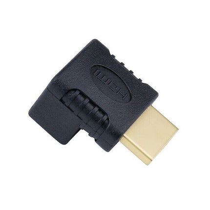 Utility HDMI Male to HDMI Female 90 Degree Right Angle Adapter Plated Converter - Aimall