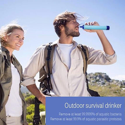 Portable Outdoor Camping Water Filter Straw Emergency Survival Purifier Tool