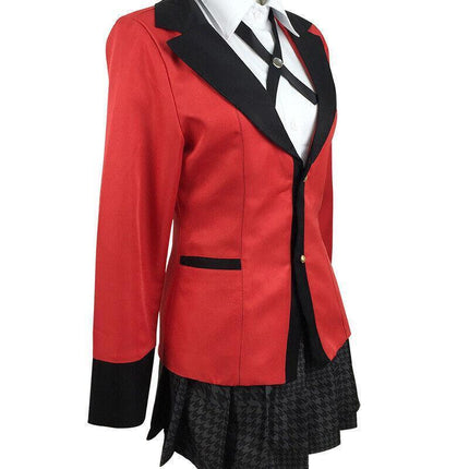 Kakegurui Compulsive Gambler Yumeko Jabami Cosplay Costume High School Uniform AU - Aimall