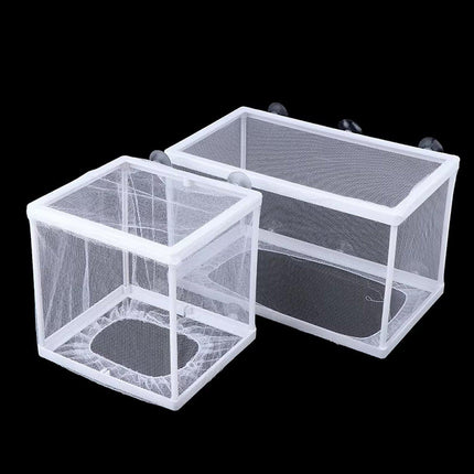 2pcs Fish Breeding Hatchery Box Juvenile Isolation Net Fry Spawning Incubator